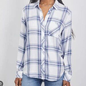 Rails Hunter Shirt Pacific Teal Flannel Size Medium